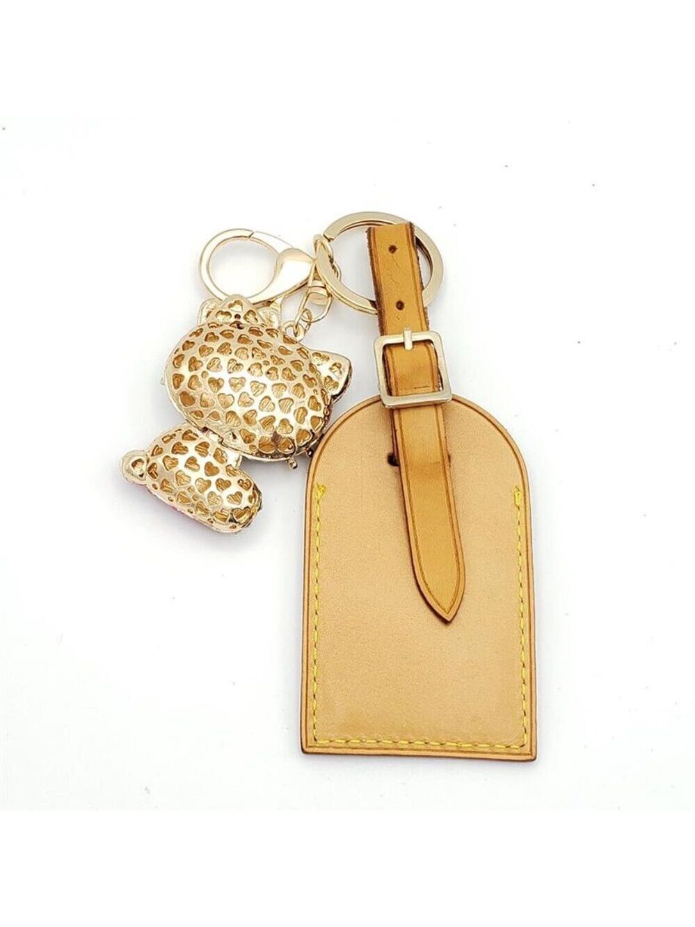 Authentic Louis Vuitton Luggage Nametag with Unbranded Keycharm - Picture 6 of 15